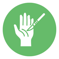 Obraz premium Carpal Tunnel Surgery Vector Icon