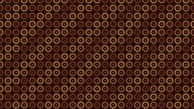 Video with an Islamic star khatam background decorated with unique geometric patterns and colorful colors, 4K resolution, suitable for illustrations, advertisements, food, beverages, and presentations