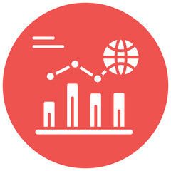 Fototapeta premium Network Growth Vector Icon