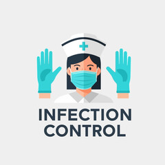 Fototapeta premium Infection Control Nurse: A Visual Guide to Healthcare Safety and Disease Prevention