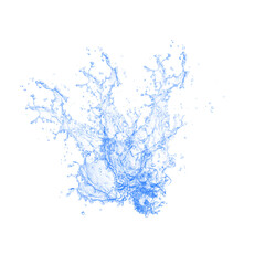 Naklejka premium Splash of Clean Water on White Background