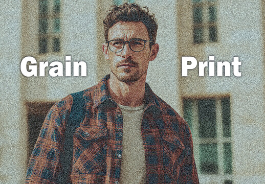 Analog Film Grain Print Photo Effect