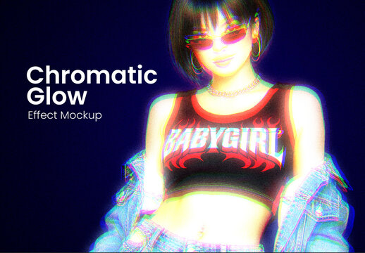 Chromatic Glow Effect Mockup