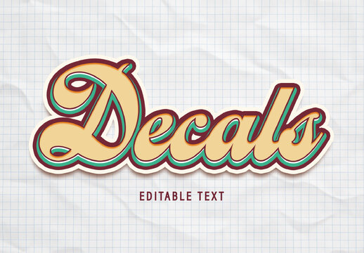 Cursive Sticker Text Effect