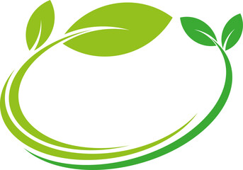 Vier Bl&auml;tter, Pflanzen, Kreise, Heilpraktiker, G&auml;rtner, Natur Logo, Icon