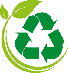 Obraz premium Recycling Pfeile, Blätter, Recycling und Umwelt Logo, Icon