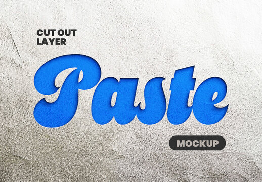 Cut Out Layer Effect Mockup