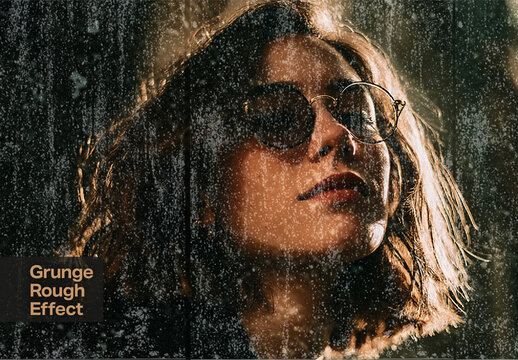 Grunge Rough Effect Mockup