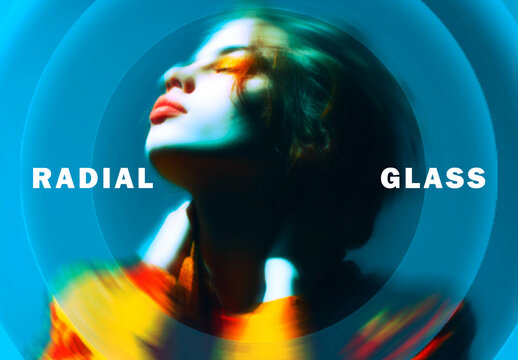 Motion Circular Glass Effect Mockup