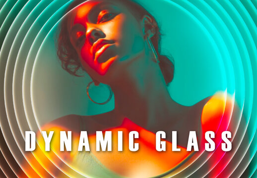Radiant Circular Glass Effect Mockup