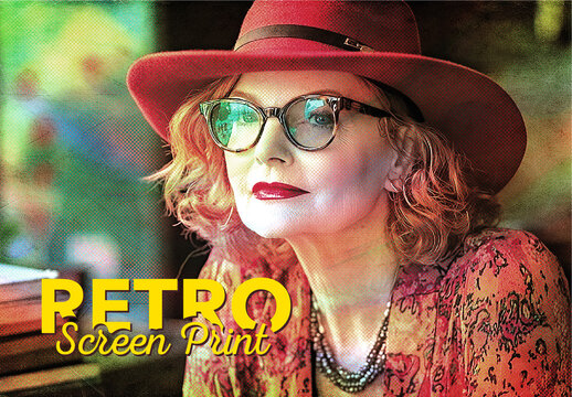 Retro Old Screen Print Photo Effect