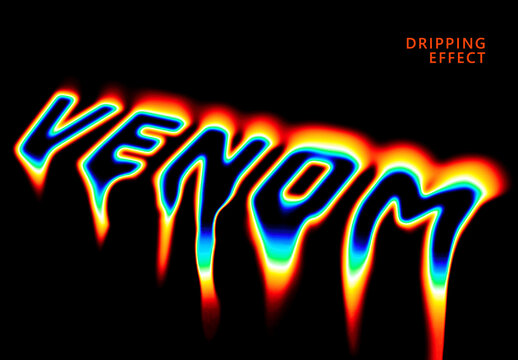 Thermal Glow Dripping Text Effect