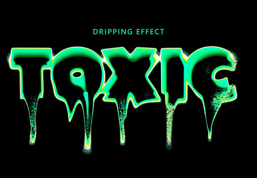 Toxic Dripping Text Effect