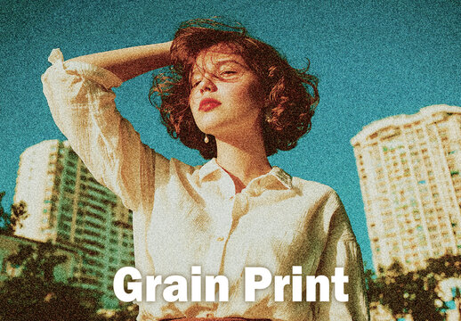 Cinematic Grain Print Photo Effect