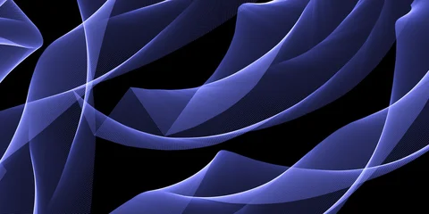 Fotobehang Fractal waves abstract blue wave background  © sulton