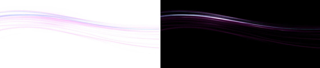 Abstract flowing neon waves on light background. Elegant pastel pink and blue iridescent fluid lines dynamic motion graphic.