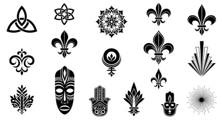 Collection of Diverse Symbols and Icons. © Dani