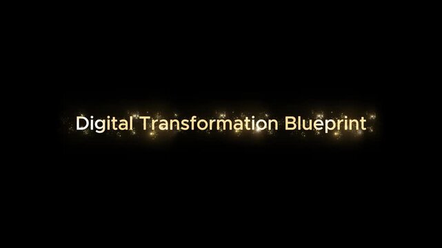 A video showcasing a digital transformation blueprint on a modern screen