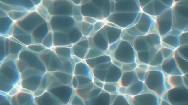 Sunlit Water Reflections on a Wavy Surface With Light.