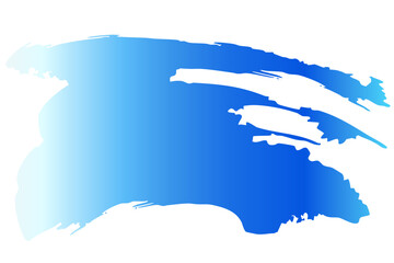 和風の筆タッチで描いた青い波のベクター背景イラスト素材