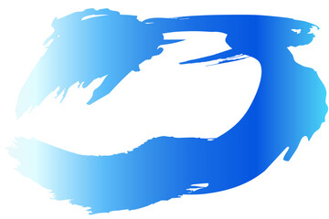 和風の筆タッチで描いた青い波のベクター背景イラスト素材