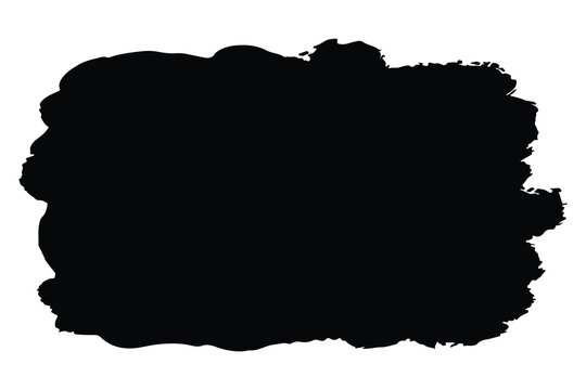 Black ink stain on white background