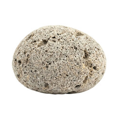 Natural light grey pumice stone for skincare isolated