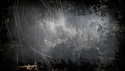 Fototapeta premium Dark grunge background with scratches and distressed texture, abstract surface