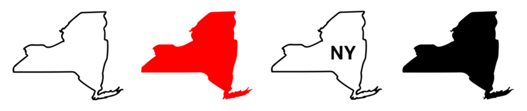 new york state map icon set