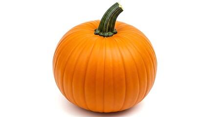 Obraz premium A small orange pumpkin with a green stem