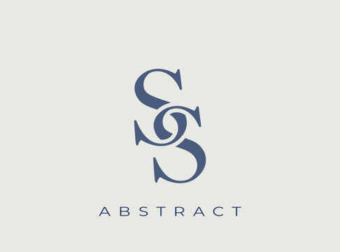 Elegant SS Monogram Logo Design. Perfect for branding, stationery, luxury goods, corporate identity and logo design