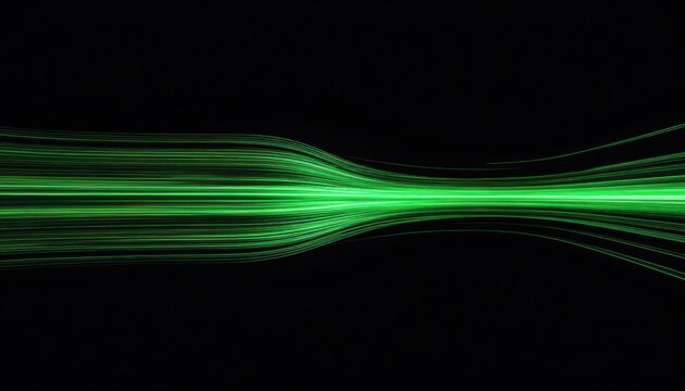 Green data stream lines