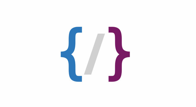 Code Brackets Logo Design Element.
