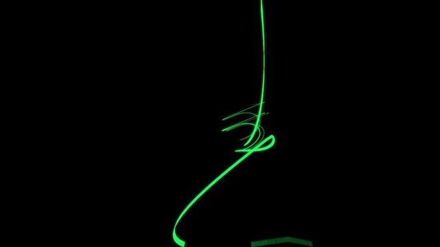 beautiful abstract wave technology background with green gradient light digital effect corporate concept