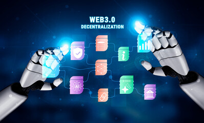 The role of AI in the Web 3.0 decentralization ecosystem. A flowchart showing AI connected with...