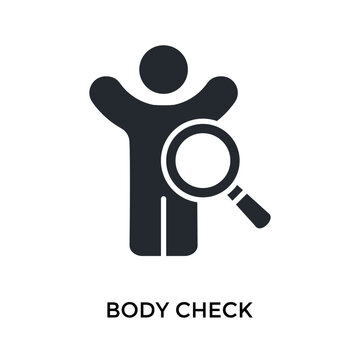 Body Check Icon Glyph Style. Vector Illustration For Graphic Design