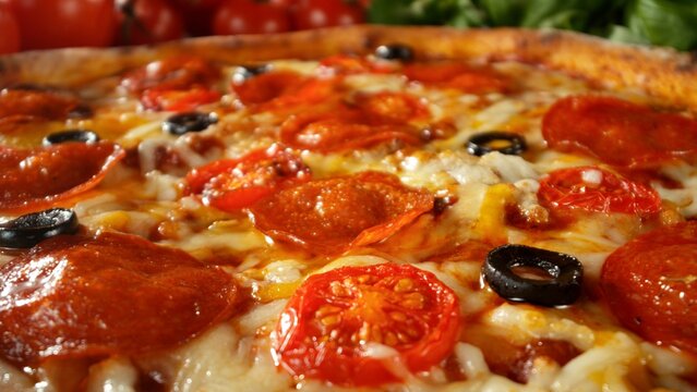Appetizing Piece of Pizza Prepared for Eating