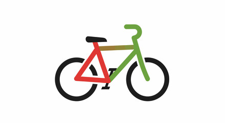 Obraz premium Colorful Bicycle Illustration Side View.