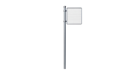 Fototapeta premium Tall Signpost with Blank Panel Standing Alone