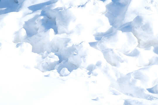 Bright winter snow blankets the ground in a serene landscape