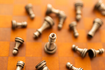 Standing King Chess Piece Symbolizing Leadership and Strategy