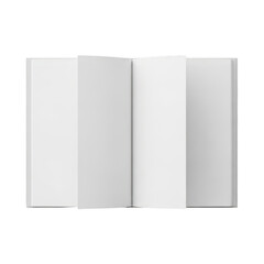 A white three-panel room divider on a white background isolated on transparent background