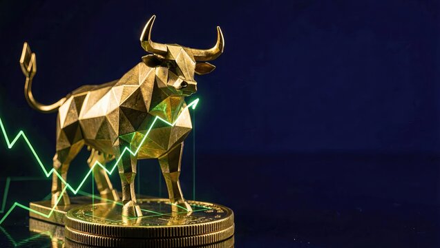 Crypto Finance Rising Graph Background
