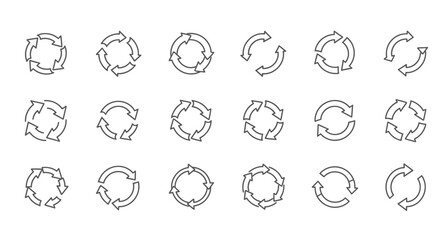 Fototapeta premium Circular Arrows: Cycle, Repeat, and Flow Concepts