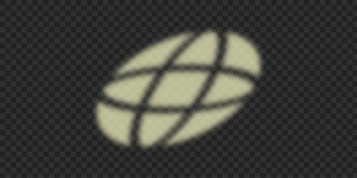 Natural Window Light Shadow Overlay with Geometric Pane Pattern