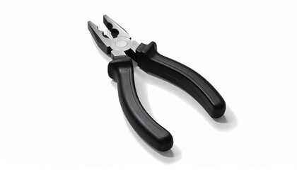 Obraz premium Title: Close-up of Professional Combination Pliers Hand Tool on White Background