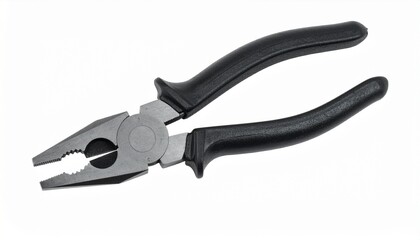 Obraz premium Title: Close-up of Professional Combination Pliers Hand Tool on White Background