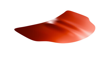 Car bonnet or hood in metallic red painted in a transparent background