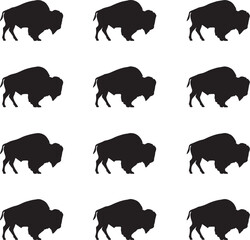 wild animals silhouettes