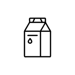 Obraz premium A vector illustration of a milk bottle and paper box container icon designed as a sleek metal object symbol for business